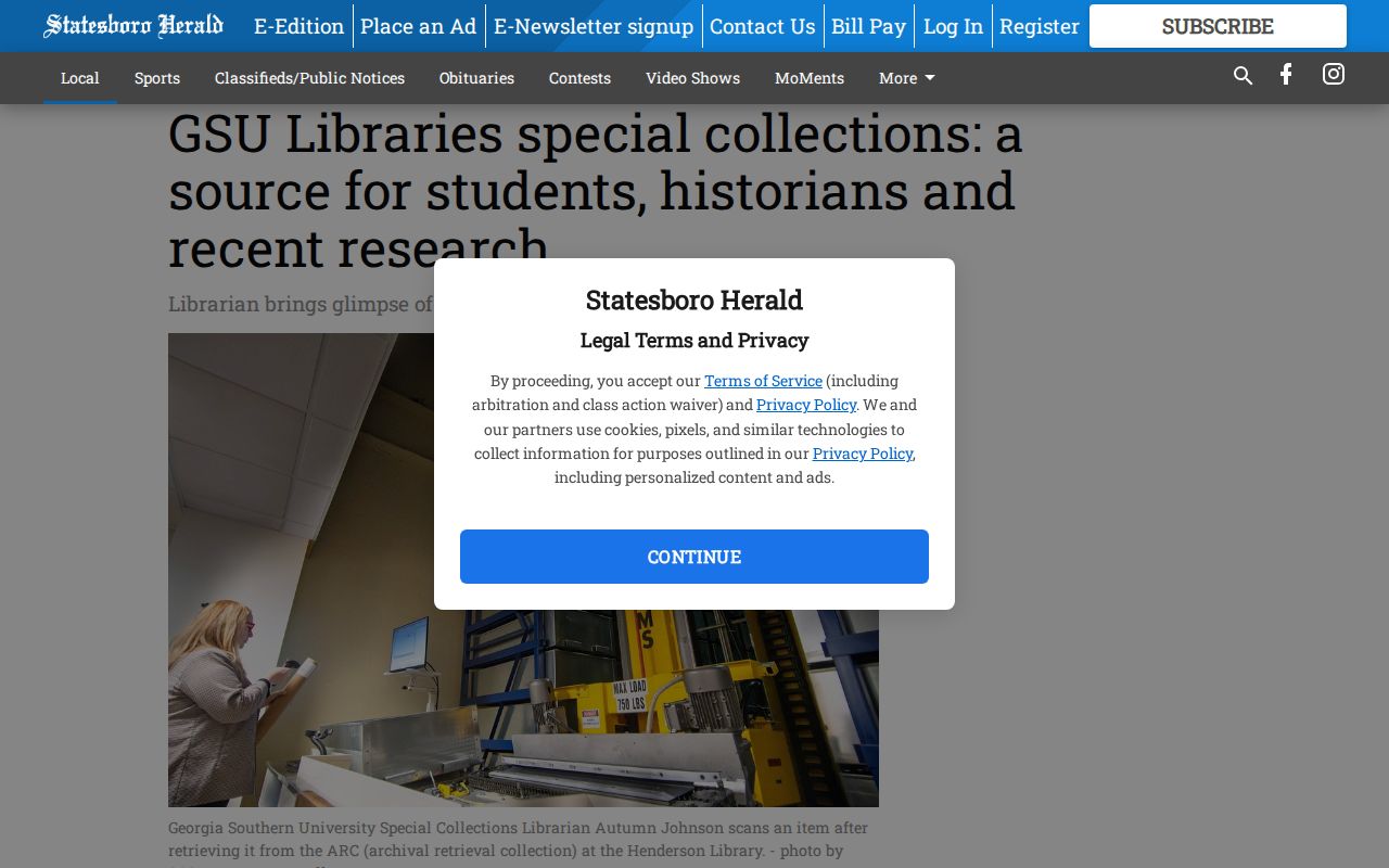 Georgia Southern Special Collections resources for Statesboro resident history