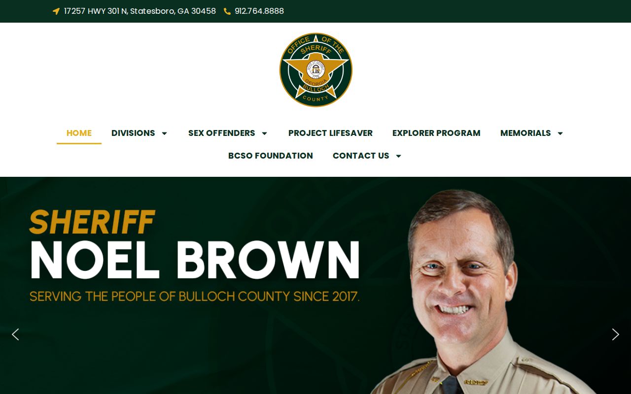 Statesboro neighbors Bulloch County Sheriff information
