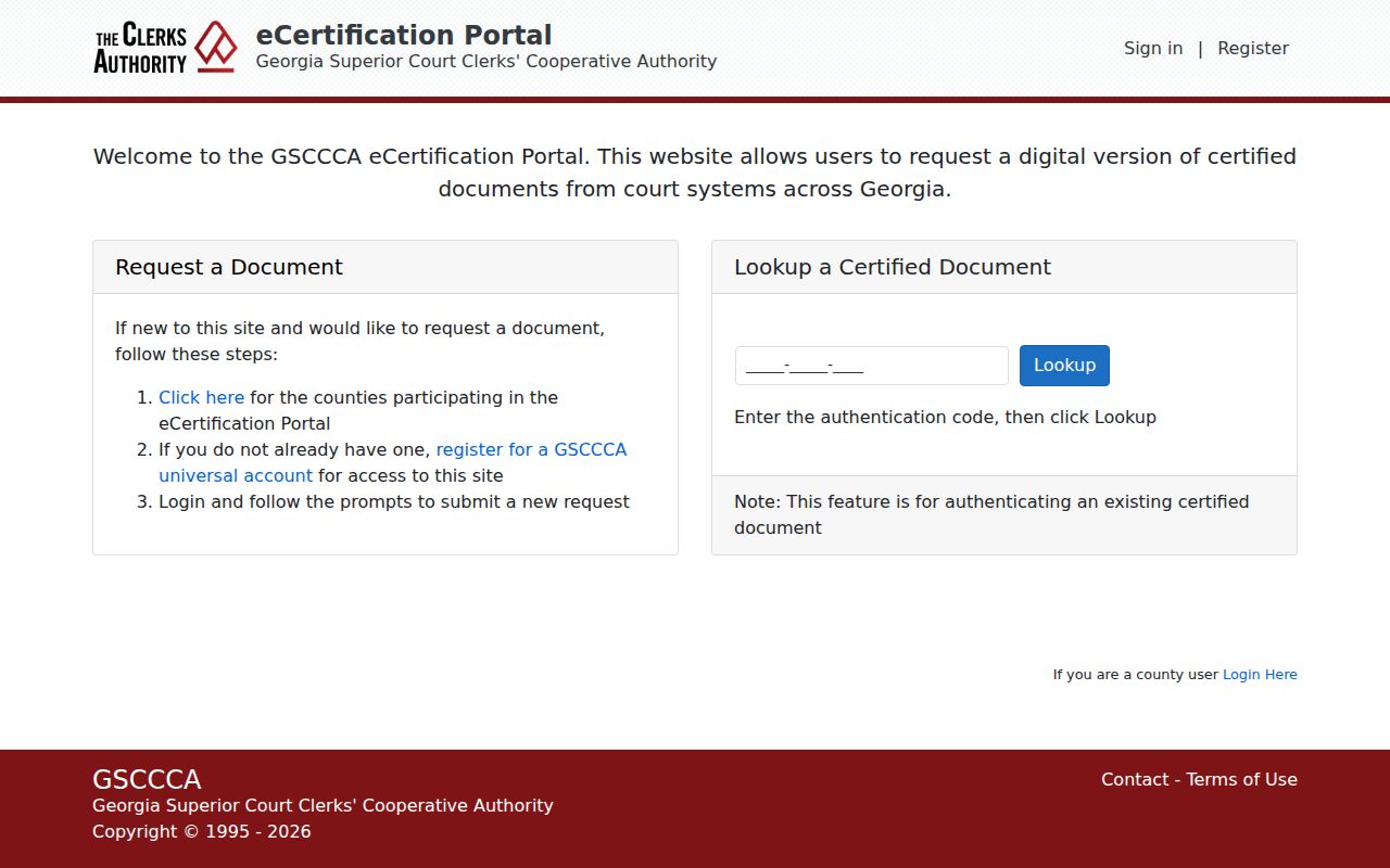 Statesboro resident lookup certified court document portal