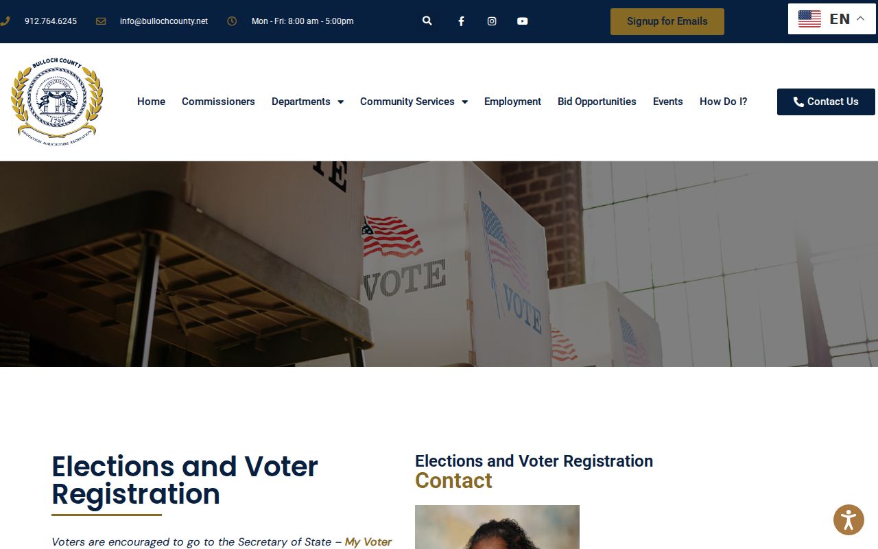 Statesboro ZIP code directory Bulloch elections source